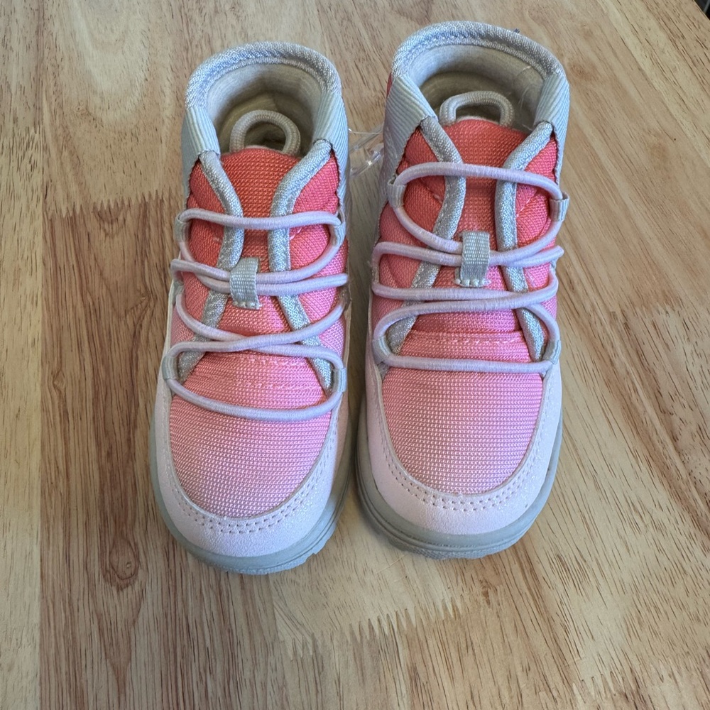 Kids Pink and Gray Sneakers